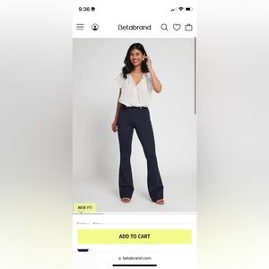 Betabrand Classic Dress Pant Yoga Pant Size Medium